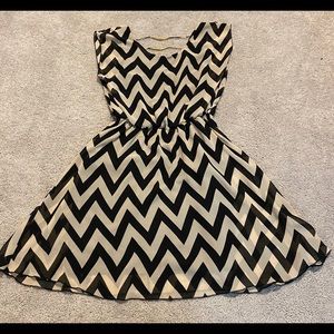 Black and Tan chevron dress